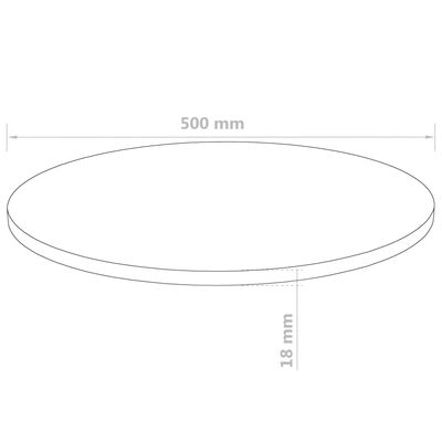 vidaXL Površina za mizo iz MDF-ja 500x18 mm