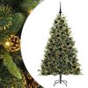 vidaXL Umjetno zložljivo božićno drevo s stožci Zelena 180 cm