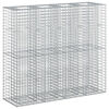 vidaXL Gabionska dvignjena postelja 2 kos 170 x 50 x 150 cm Srebrna