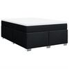 vidaXL Box spring postelja z vzmetnico črna 140x200 cm blago
