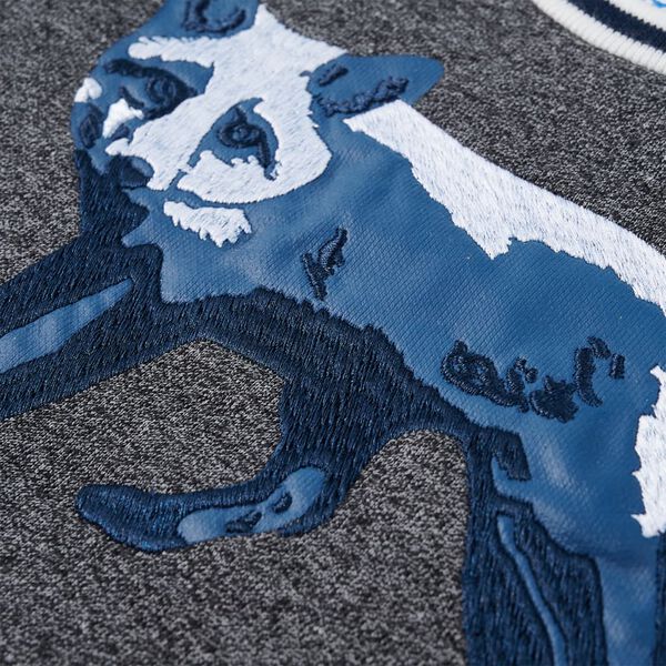 Otroški pulover mornarsko modra melange 104