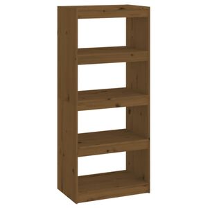 vidaXL Knjižna omara / pregrada medeno rjava 60x30x135,5 cm borovina