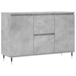 vidaXL Komoda betonsko siva 101,5x35x70 cm inženirski les