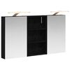 vidaXL Komplet omaric za kopalnico z LED lučmi 3 pcs 90 x 10,5 x 50 cm