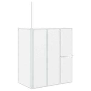 vidaXL Stena za tu&scaron; L oblike 70x120x137 cm 4 paneli zložljiva