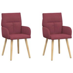 vidaXL Jedilni stoli 2 kos Blago Vinorodna rdeča 60 x 56 x 96 cm