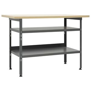vidaXL Delovna miza siva 120x60x85 cm jeklo