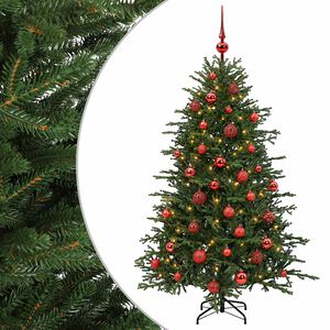 vidaXL Umetna božična jelka z bučko 150 cm 150 LED Toplo bela