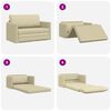 vidaXL Sofa postelja 110cm krema Umetno usnje
