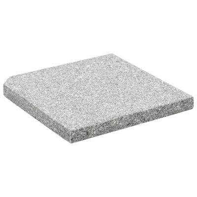 vidaXL Utežna plošča za senčnik iz granita 25 kg kvadratna siva