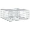 vidaXL Gabionska dvignjena postelja 100 x 100 x 40 cm Cinkana jeklena