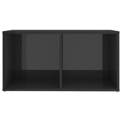 vidaXL TV omarica visok sijaj siva 72x35x36,5 cm iverna plošča