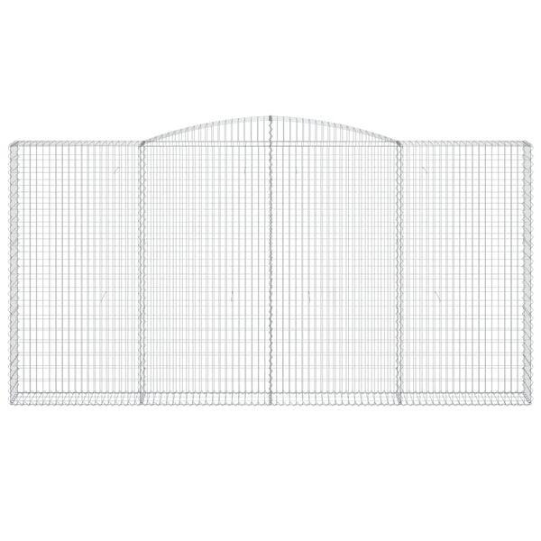 vidaXL Obokane gabion ko&scaron;are 9 kosa 400x30x200/220 cm pocinkano železo