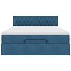 vidaXL Otomanska postelja z vzmetnico temno modra 140x190cm žamet