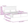 vidaXL Postelja s shranjevanjem z vzglavjem Dimljeni oreh 160 x 200 cm