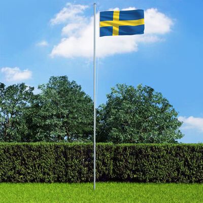 vidaXL Švedska zastava 90x150 cm