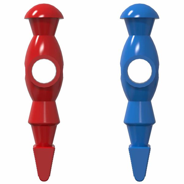 vidaXL Igralci nogometne mize 22 pcs Modra in rdeča 2,4 x 2,1 x 9,7 cm