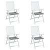 vidaXL Blazine za vrtne stole 4 kosi sive 50x50x4 cm oxford tkanina