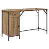 vidaXL Računalni&scaron;ka miza Umetni hrast 131 x 48 x 75 cm Inženirski les