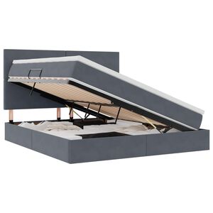 vidaXL Postelja z dodatnim prostorom za shranjevanje in vzmetnico