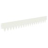 vidaXL Robovi trave 10 pcs 103 x 15 cm jeklo Bela