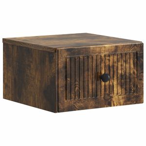 vidaXL Stenski nočni omarici Dimljen hrast 33 x 34,5 x 20 cm