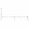 vidaXL Kovinski posteljni okvir z vzglavjem bel 120x190 cm