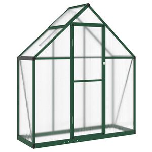 vidaXL Rastlinjak z okvirjem zelen 169x58x195 cm aluminij