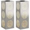 vidaXL Solarno LED svetilo za pot 2 kos Toplo bela 18 x 18 x 50 cm