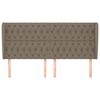 vidaXL Vzglavje z u&scaron;esi taupe 203x23x118/128 cm blago