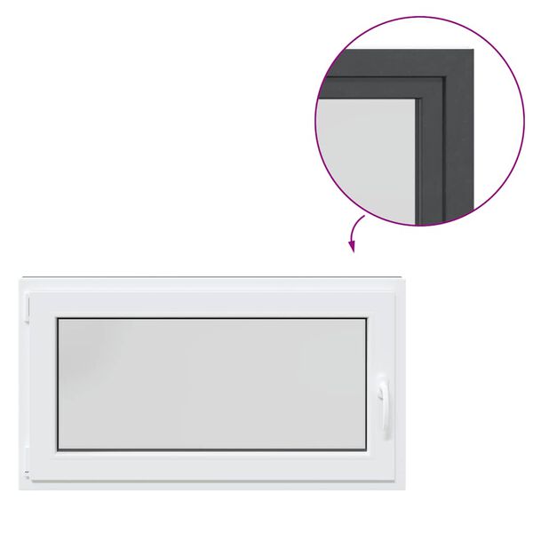 vidaXL Kletno okno "RISOR" 110x70 cm vrtljivo-nagibno DIN levo antracitno