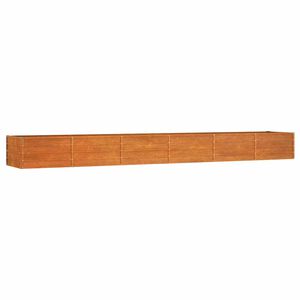 vidaXL Vrtna visoka greda rusty 480x80x45 cm corten jeklo