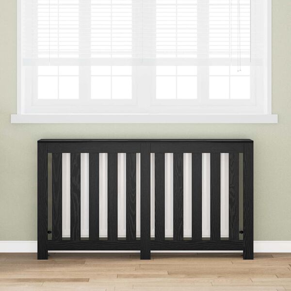 vidaXL Pokrov radiatorja Črna Orehovina 149 x 20 x 82 cm