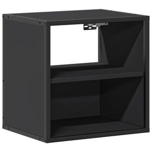 vidaXL Stenska nočna omarica črna 40x31x39,5 cm