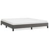 vidaXL Posteljni okvir siv 160x200 cm umetno usnje