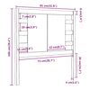 vidaXL Posteljno vzglavje belo 81x4x100 cm trdna borovina