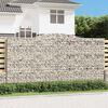 vidaXL Obokane gabion košare 15kosov 400x50x200/220cm pocinkano železo