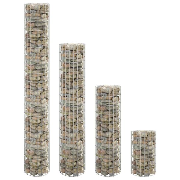 vidaXL Okrogle visoke grede gabion 4 kosi Ø30x50/100/150/200 cm