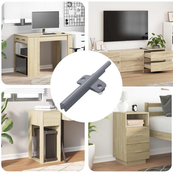 vidaXL Mehko zapiralo 1161 pcs Siva 125 x 47 x 15 mm PP