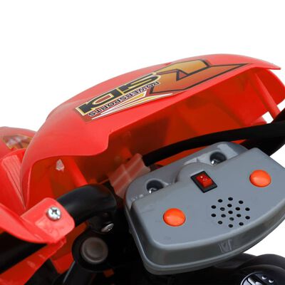 vidaXL Otroški motor rdeče in črne barve