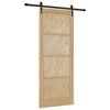vidaXL Drsna vrata ORKDAL Naravna 86 x 211 cm Trdna borovina