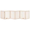 vidaXL Pasja vrata z vrati, zložljiva, 6 panelov, 300 cm, topolov les