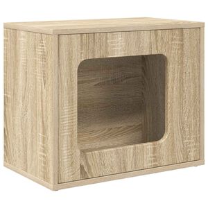 vidaXL Mačja hi&scaron;a Sonoma hrast 51 x 30 x 42,5 cm Inženirski les