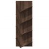 vidaXL Stenska knjižna polica 4-delna rjavi hrast 33x16x90 cm