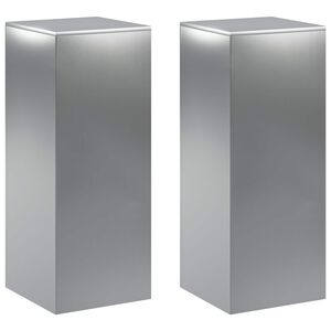 vidaXL Stojalo za rastline 2 pcs Srebrna 40 x 40 x 100 cm
