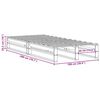 vidaXL Posteljni okvir brez vzmetnice 100x200 cm trdna borovina