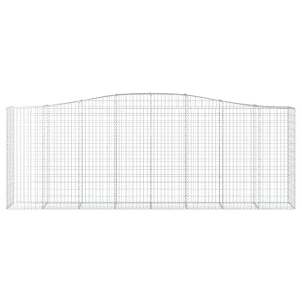 vidaXL Obokane gabion košare 8 kosov 400x50x140/160cm pocinkano železo