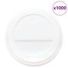 vidaXL Papirnati pokrovčki za kavne skodelice &Oslash; 80 mm 8 oz 1000 kosov beli plastični