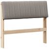 vidaXL Tapecirano vzglavje Taupe 90 cm Masivno borovo les