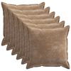 vidaXL Prevleka za blazino 6 kos HOUTEN Rjava 55 x 55 cm